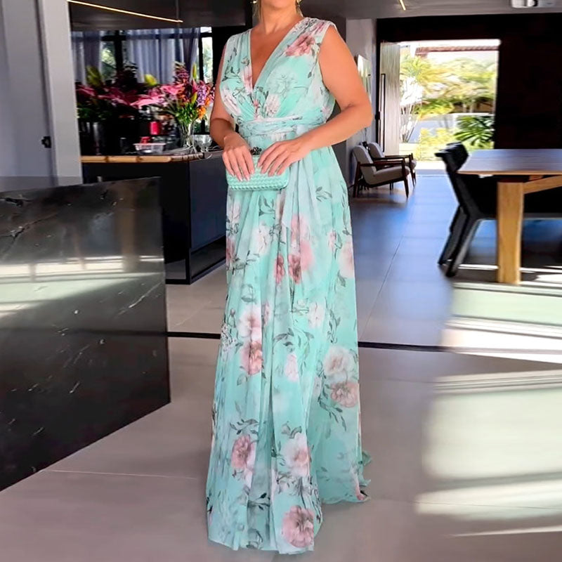 Summer Floral Midi Dress for Women