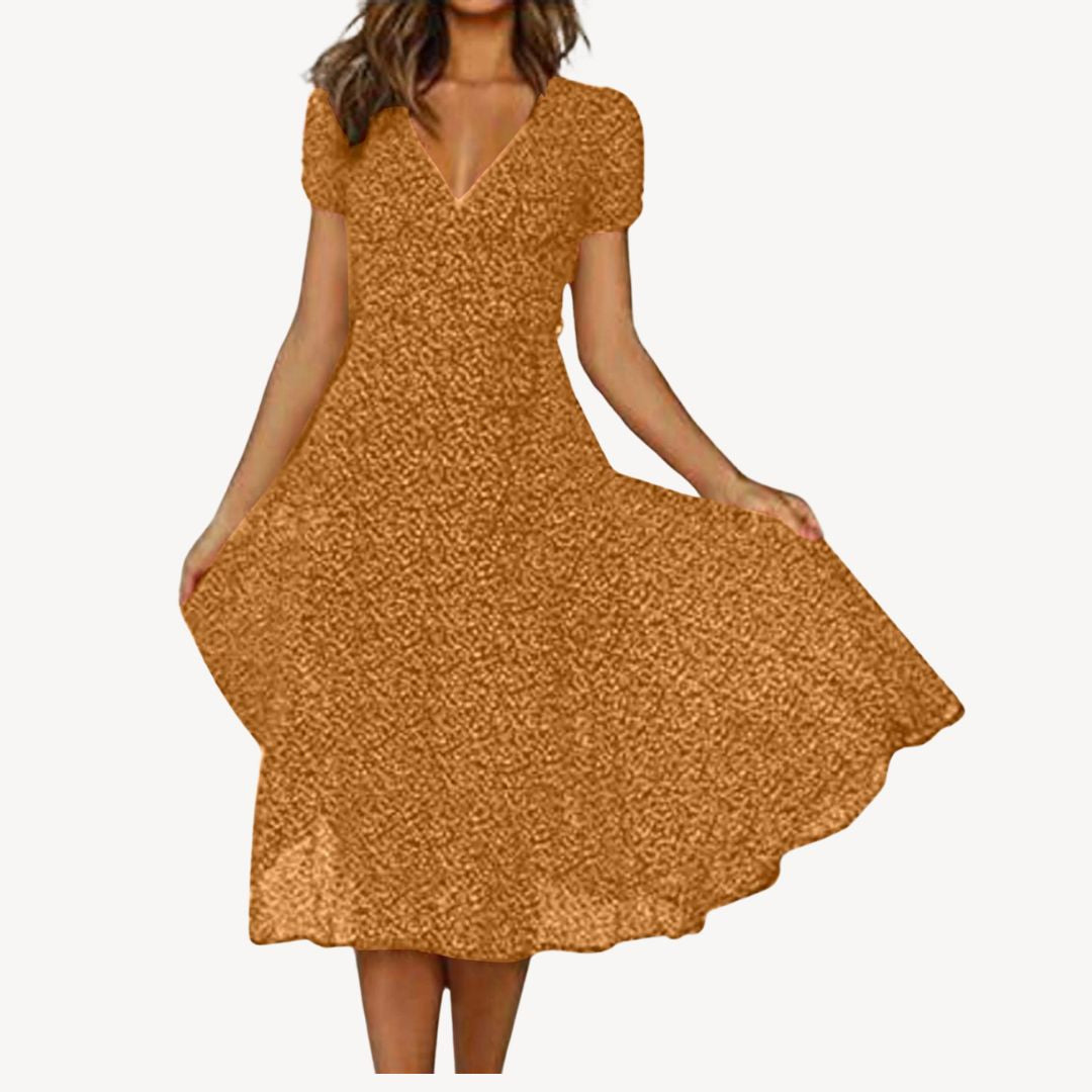 Ladies' Pretty Flower Short Sleeve Dress