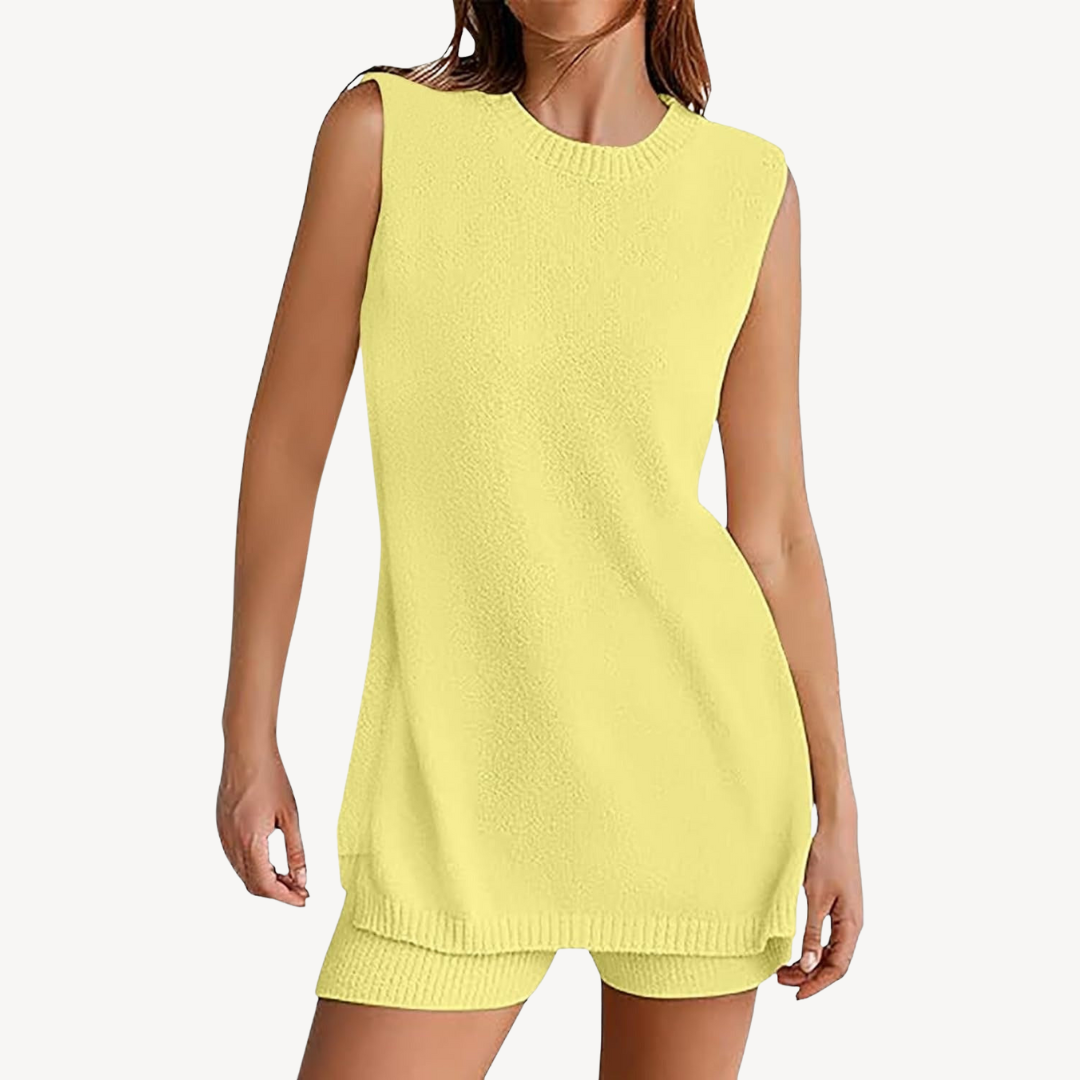 Summer 2-Piece Tank Top and Shorts Set for Women