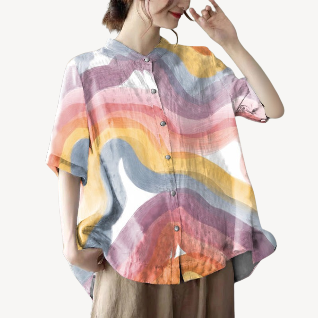 Ladies' Pretty Floral Cotton Casual Shirt