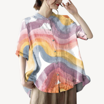 Ladies' Pretty Floral Cotton Casual Shirt