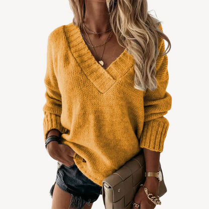 Soft Women's Crew Neck Knitted Jumper Sweater