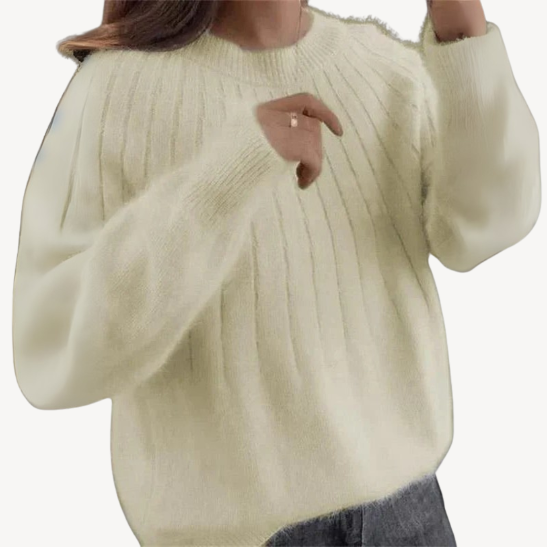 Textured Knit Sweater for Ladies