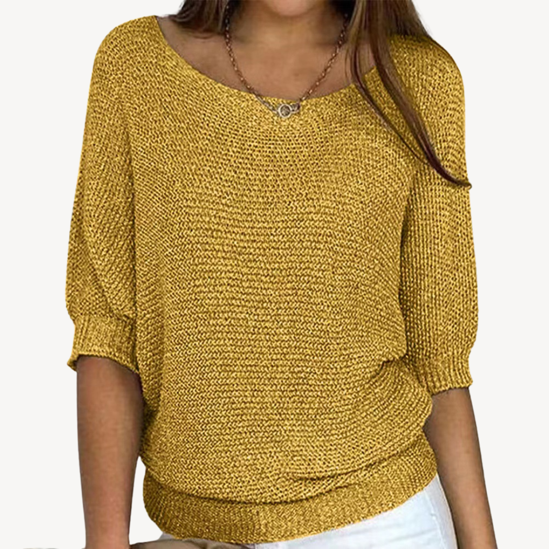 Soft Women's Crew Neck Casual Sweater