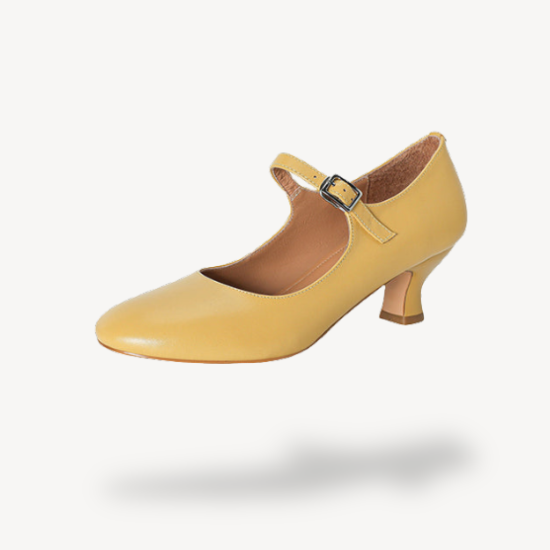 Comfortable Low Heel Mary Jane Shoes - OutfitLondon