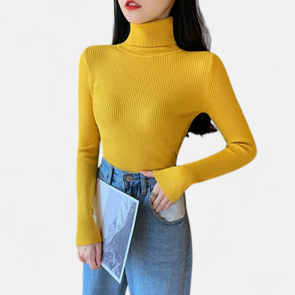 Warm Knitted Women's Turtleneck Jumper