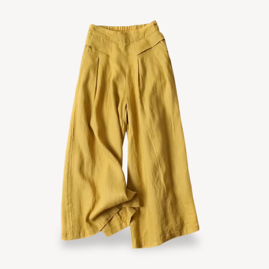 Loose Fit Linen Women's Pants
