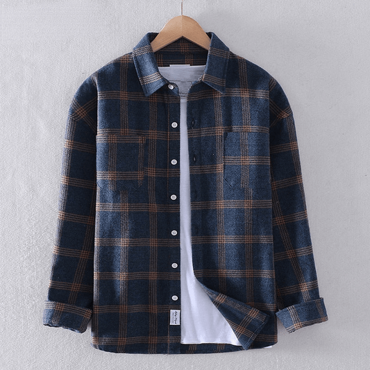 Warm Plaid Flannel Mens Shirt - OutfitLondon