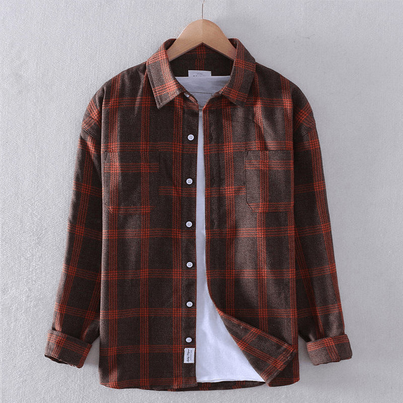 Warm Plaid Flannel Mens Shirt