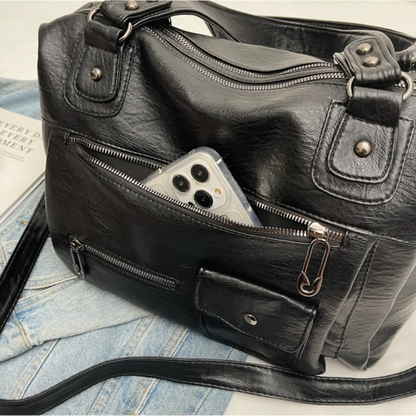Big Genuine Leather Tote Bag