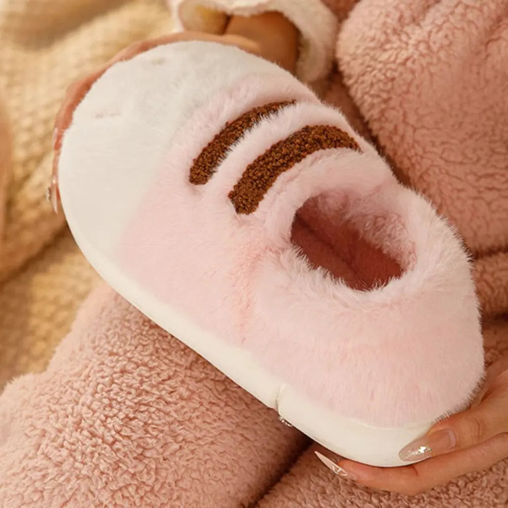 Cozy Faux Fur Cat Paw Slippers for Men Women